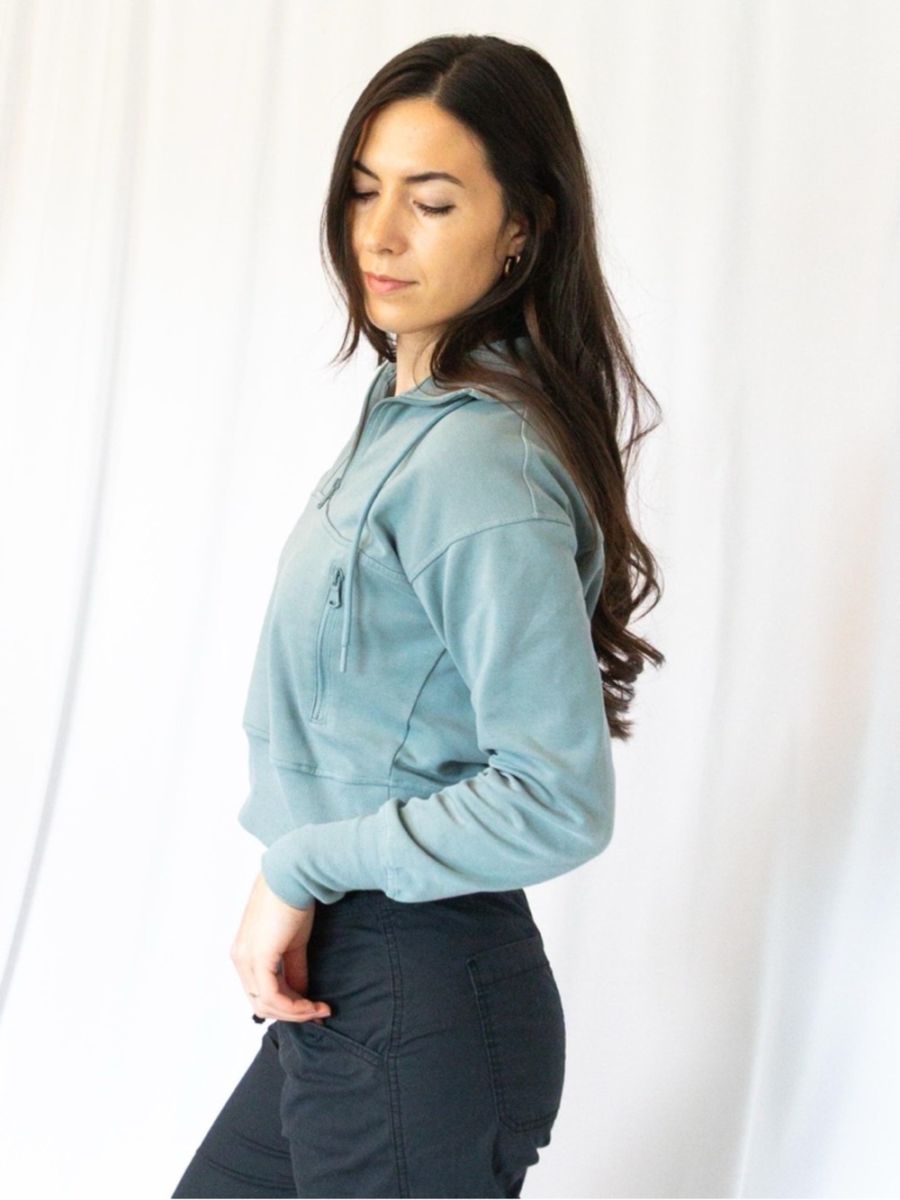 Half Zip Hoodie Sweatshirt - Picture 13 of 16